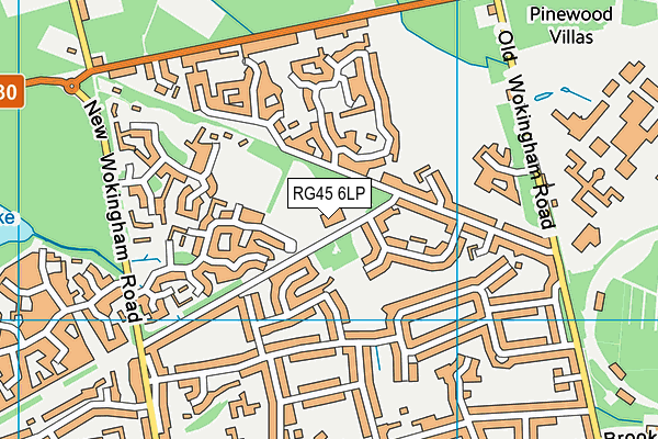 Hatch Ride Primary School map (RG45 6LP) - OS VectorMap District (Ordnance Survey)