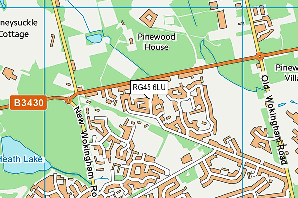 RG45 6LU map - OS VectorMap District (Ordnance Survey)