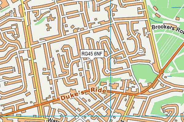 RG45 6NF map - OS VectorMap District (Ordnance Survey)