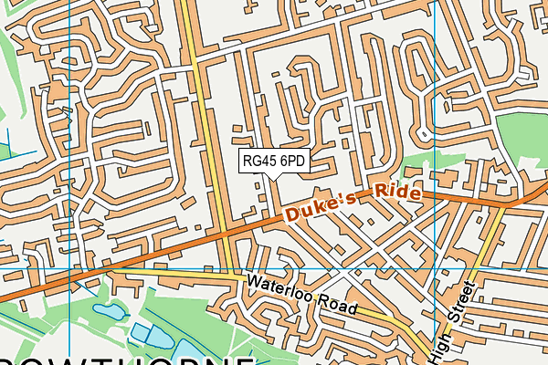 RG45 6PD map - OS VectorMap District (Ordnance Survey)