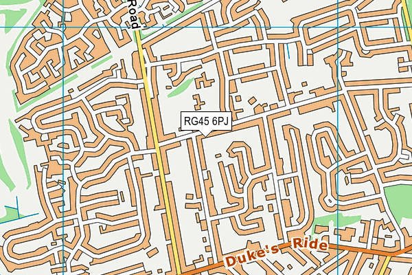 RG45 6PJ map - OS VectorMap District (Ordnance Survey)
