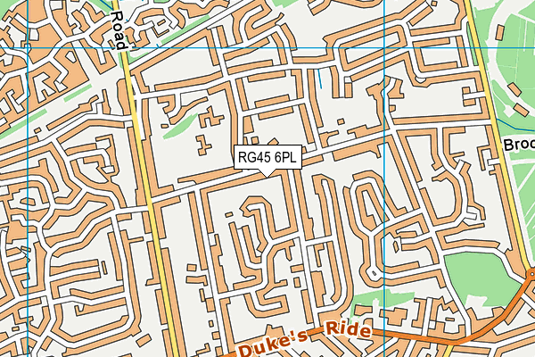 RG45 6PL map - OS VectorMap District (Ordnance Survey)