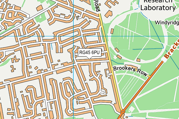 RG45 6PU map - OS VectorMap District (Ordnance Survey)
