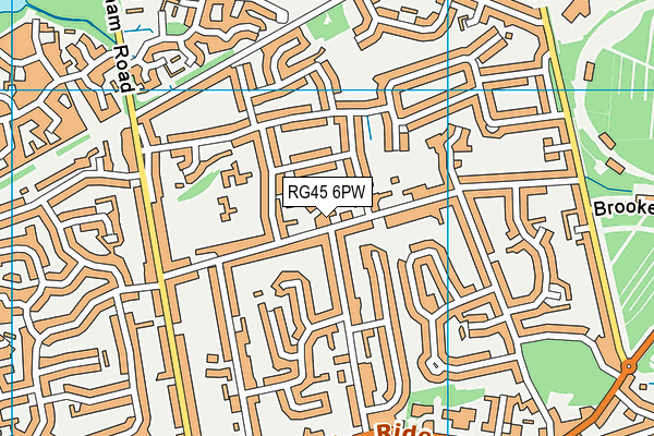 RG45 6PW map - OS VectorMap District (Ordnance Survey)