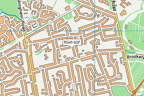 RG45 6QF map - OS VectorMap District (Ordnance Survey)