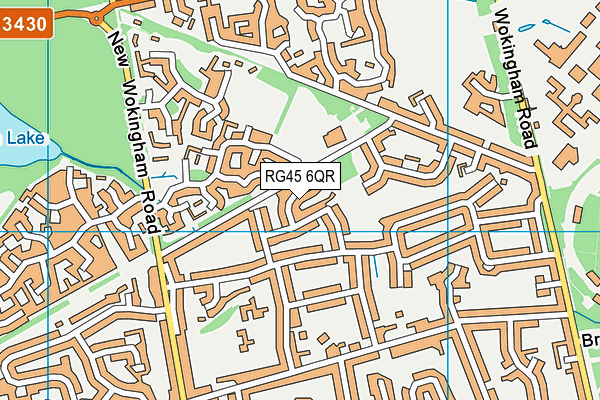 RG45 6QR map - OS VectorMap District (Ordnance Survey)
