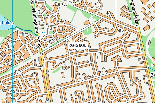 RG45 6QU map - OS VectorMap District (Ordnance Survey)