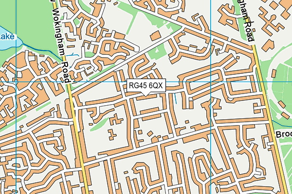 RG45 6QX map - OS VectorMap District (Ordnance Survey)