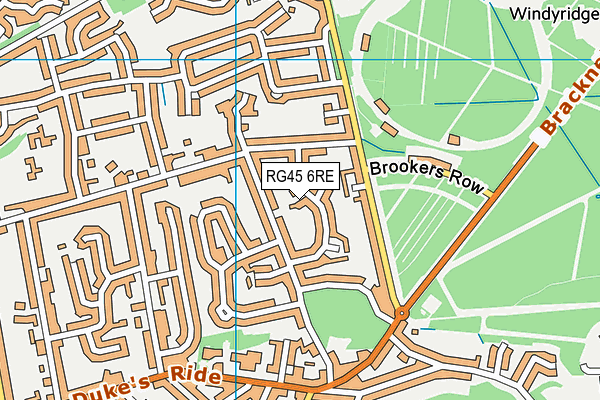 RG45 6RE map - OS VectorMap District (Ordnance Survey)