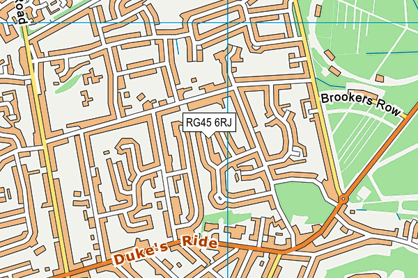RG45 6RJ map - OS VectorMap District (Ordnance Survey)