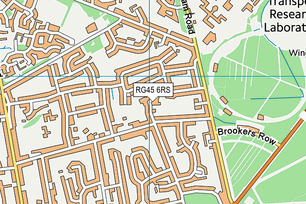 RG45 6RS map - OS VectorMap District (Ordnance Survey)