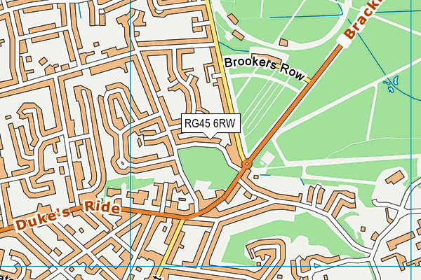 RG45 6RW map - OS VectorMap District (Ordnance Survey)