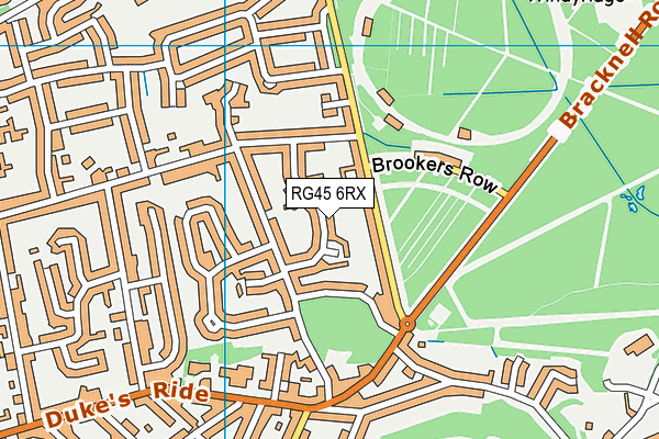 RG45 6RX map - OS VectorMap District (Ordnance Survey)