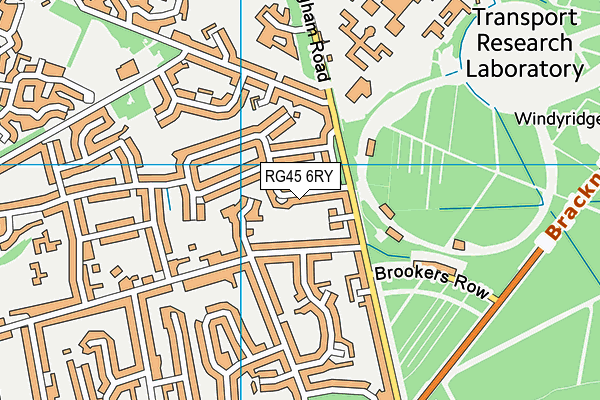 RG45 6RY map - OS VectorMap District (Ordnance Survey)