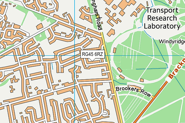 RG45 6RZ map - OS VectorMap District (Ordnance Survey)