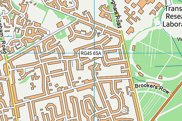 RG45 6SA map - OS VectorMap District (Ordnance Survey)