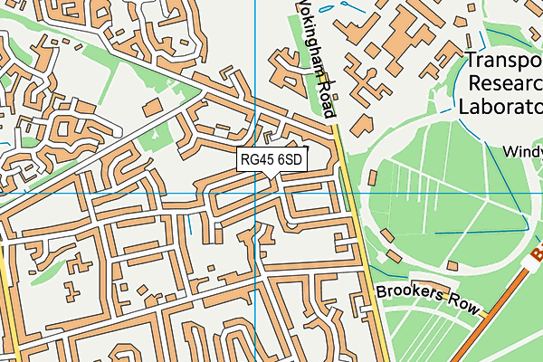 RG45 6SD map - OS VectorMap District (Ordnance Survey)