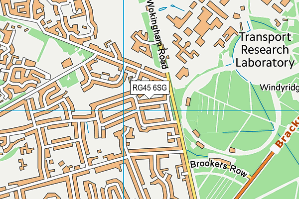 RG45 6SG map - OS VectorMap District (Ordnance Survey)