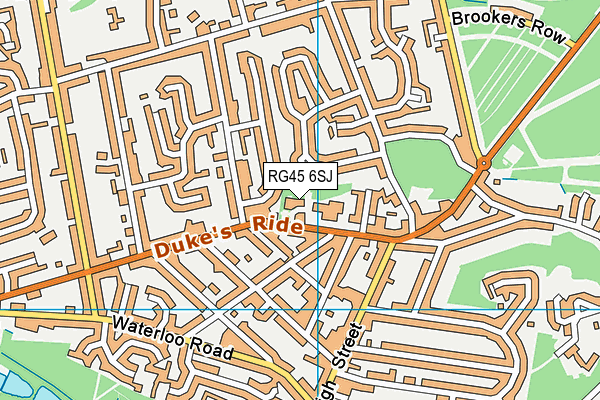 RG45 6SJ map - OS VectorMap District (Ordnance Survey)