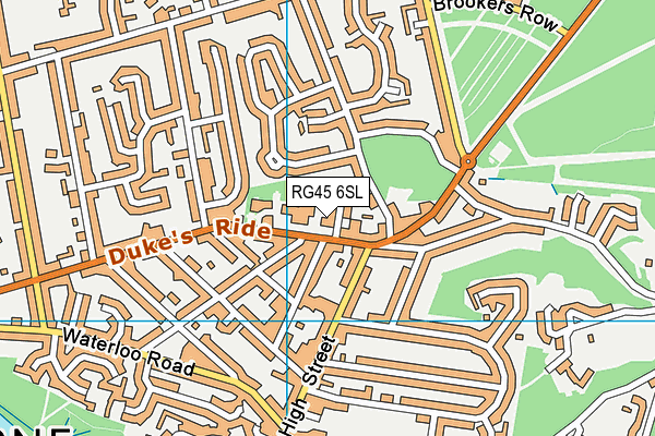 RG45 6SL map - OS VectorMap District (Ordnance Survey)