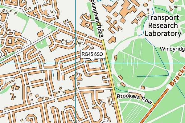 RG45 6SQ map - OS VectorMap District (Ordnance Survey)