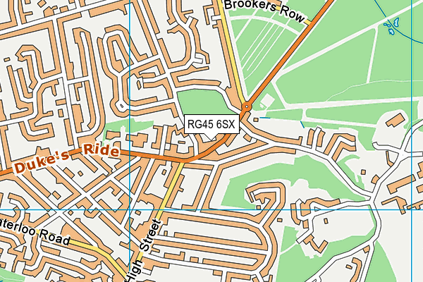 RG45 6SX map - OS VectorMap District (Ordnance Survey)