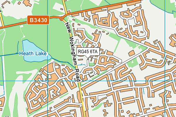 RG45 6TA map - OS VectorMap District (Ordnance Survey)