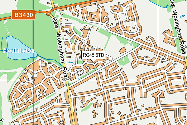 RG45 6TD map - OS VectorMap District (Ordnance Survey)