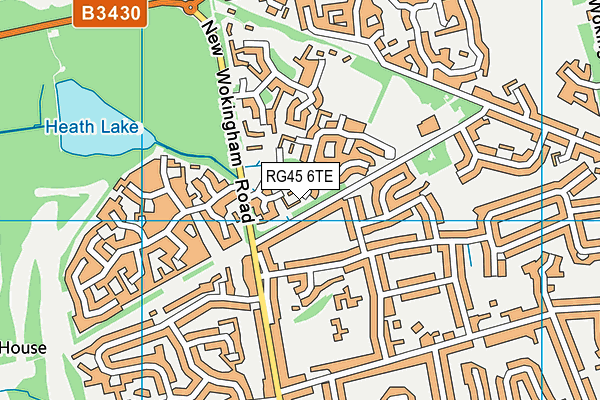 RG45 6TE map - OS VectorMap District (Ordnance Survey)