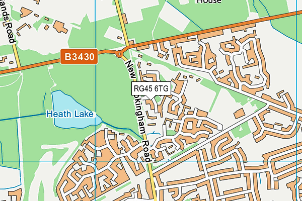 RG45 6TG map - OS VectorMap District (Ordnance Survey)