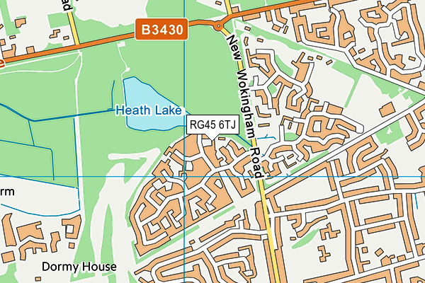 RG45 6TJ map - OS VectorMap District (Ordnance Survey)