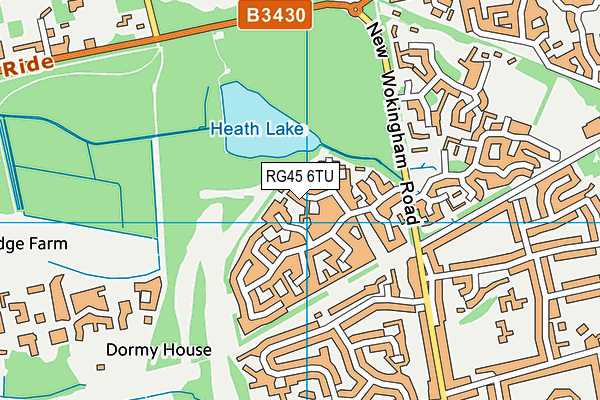 RG45 6TU map - OS VectorMap District (Ordnance Survey)