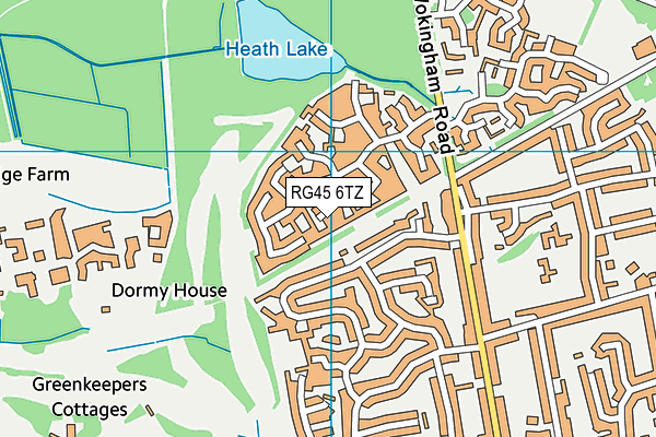 RG45 6TZ map - OS VectorMap District (Ordnance Survey)