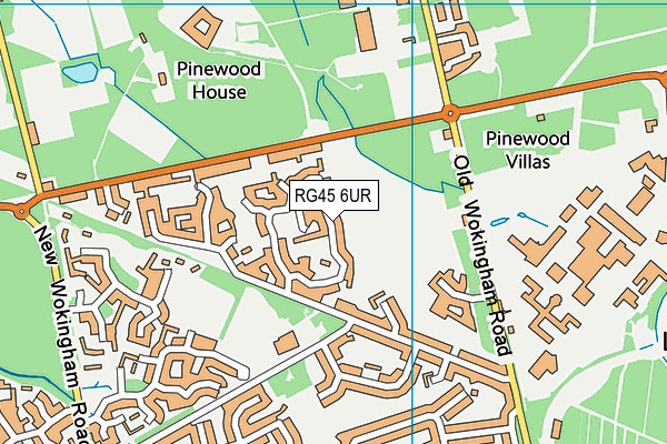 RG45 6UR map - OS VectorMap District (Ordnance Survey)