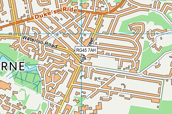 RG45 7AH map - OS VectorMap District (Ordnance Survey)