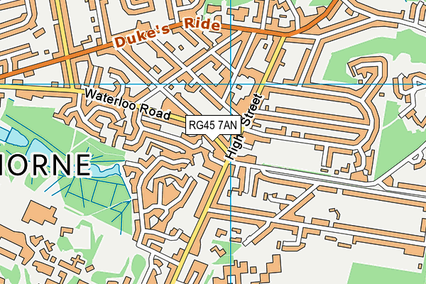 RG45 7AN map - OS VectorMap District (Ordnance Survey)