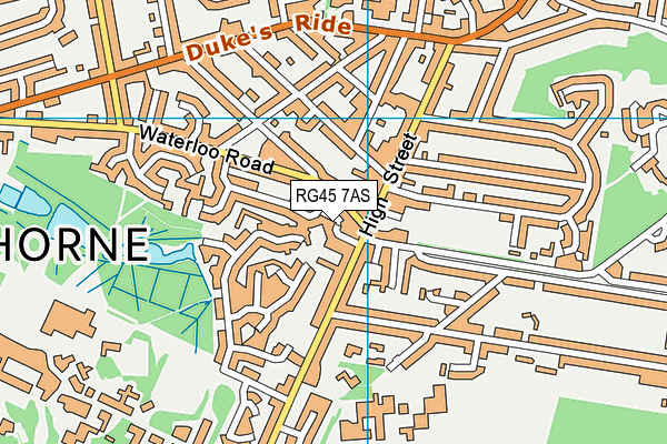 RG45 7AS map - OS VectorMap District (Ordnance Survey)