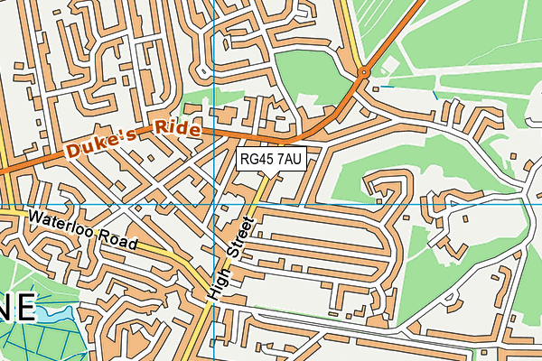 RG45 7AU map - OS VectorMap District (Ordnance Survey)