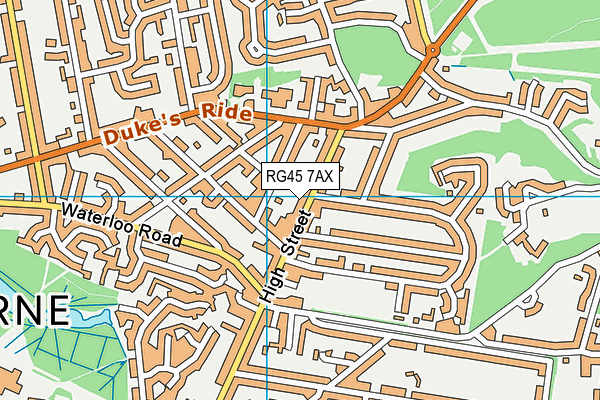 RG45 7AX map - OS VectorMap District (Ordnance Survey)