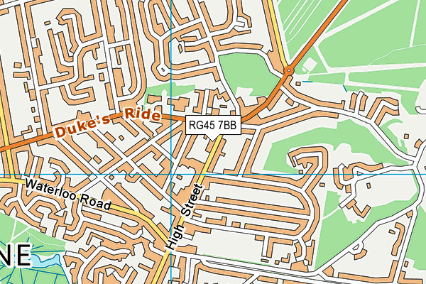 RG45 7BB map - OS VectorMap District (Ordnance Survey)