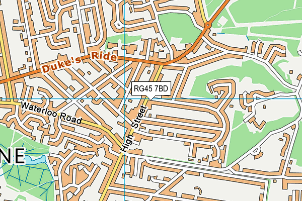 RG45 7BD map - OS VectorMap District (Ordnance Survey)