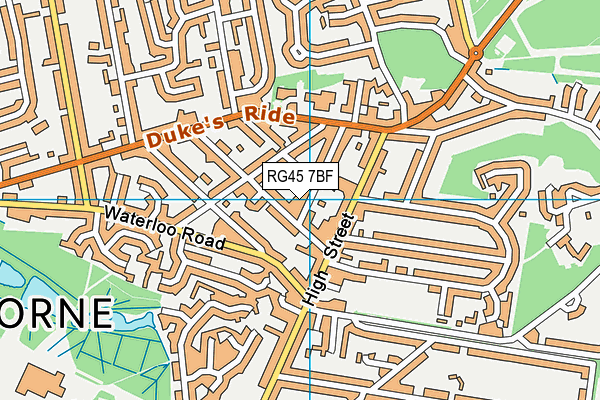 RG45 7BF map - OS VectorMap District (Ordnance Survey)