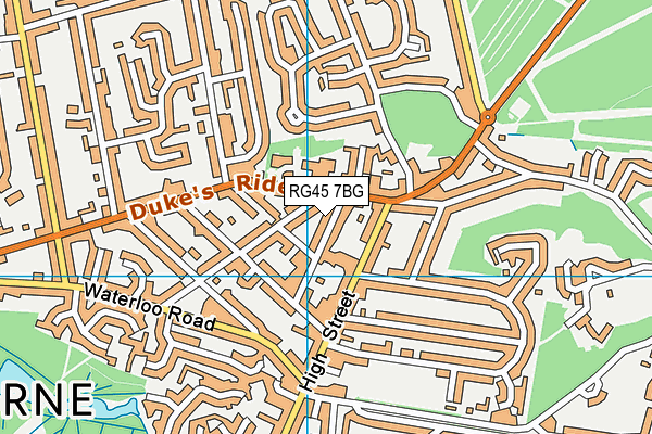 RG45 7BG map - OS VectorMap District (Ordnance Survey)
