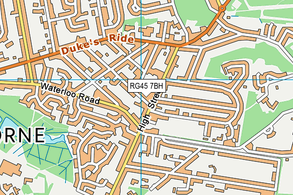 RG45 7BH map - OS VectorMap District (Ordnance Survey)
