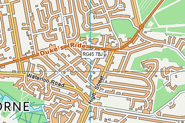 RG45 7BJ map - OS VectorMap District (Ordnance Survey)