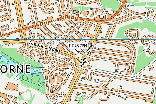 RG45 7BN map - OS VectorMap District (Ordnance Survey)