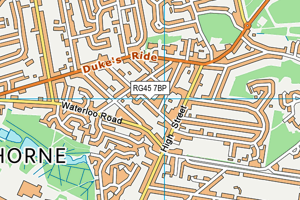 RG45 7BP map - OS VectorMap District (Ordnance Survey)