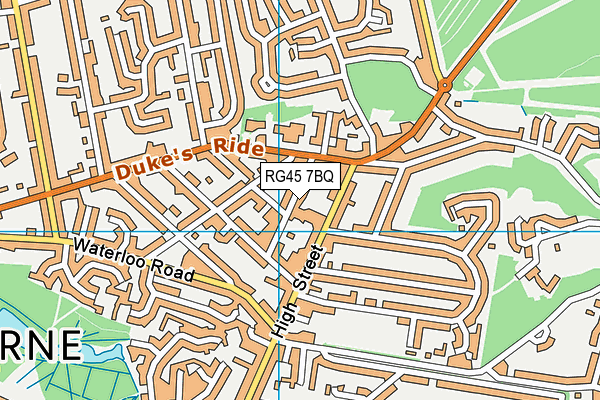 RG45 7BQ map - OS VectorMap District (Ordnance Survey)