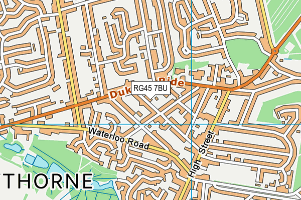 RG45 7BU map - OS VectorMap District (Ordnance Survey)