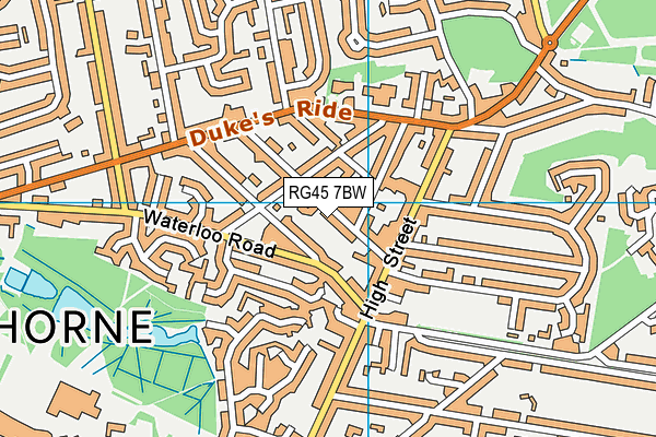 RG45 7BW map - OS VectorMap District (Ordnance Survey)